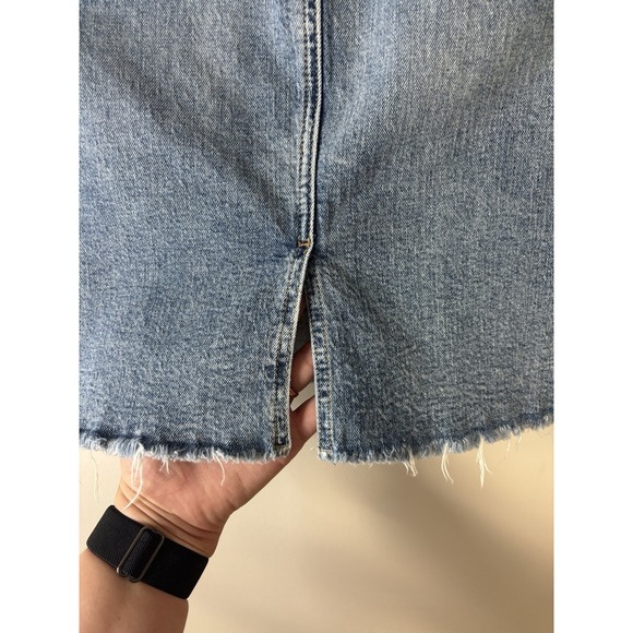 Silver Jeans Skirt Women's 10 Blue Frisco Pencil Distressed‎ Denim - Picture 5 of 10